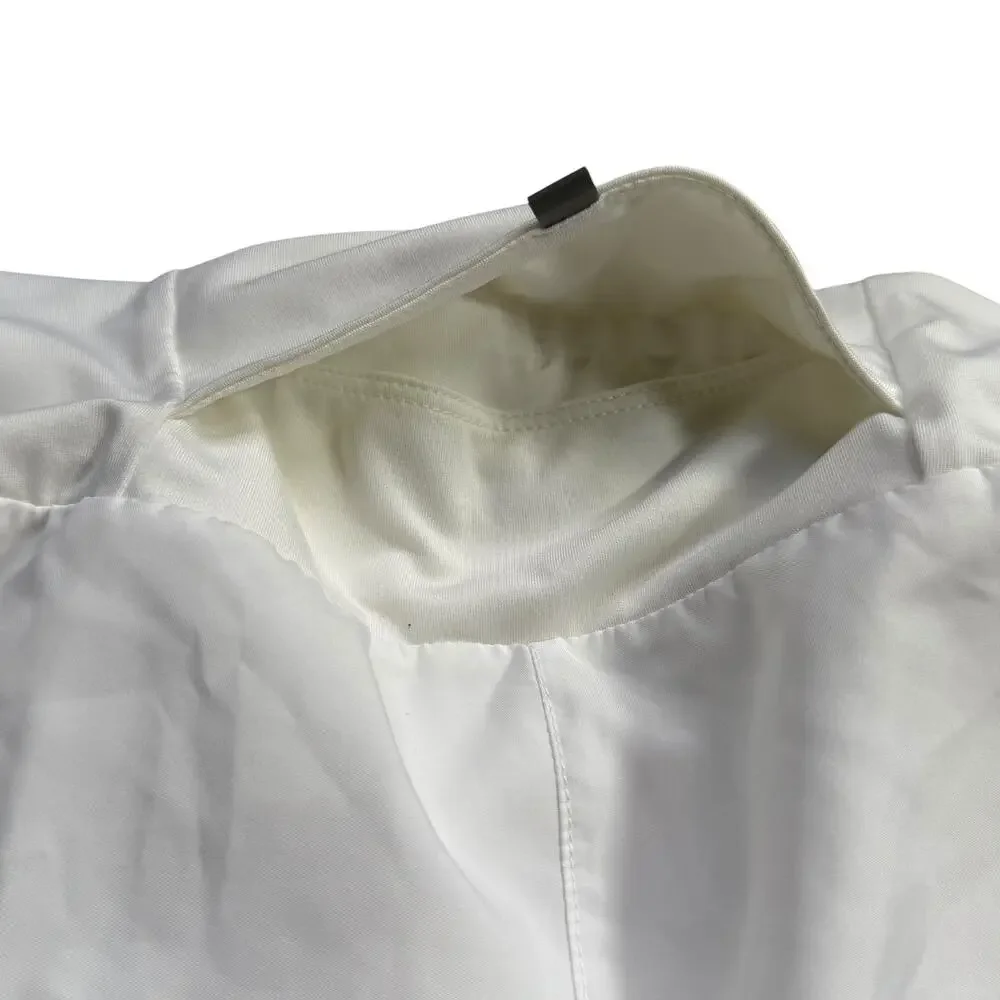 NIKE Shorts Women's Large White Lined Split Side Hidden Drawstring Mini Pocket